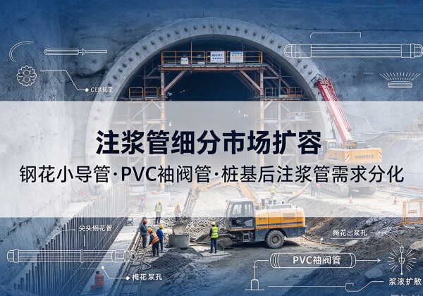 巨野注浆管细分市场扩容，隧道钢花小导管、PVC 袖阀管、桩基后注浆管需求分化